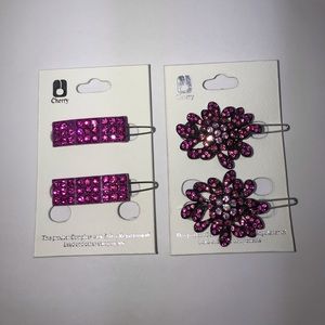 Purple stone clips